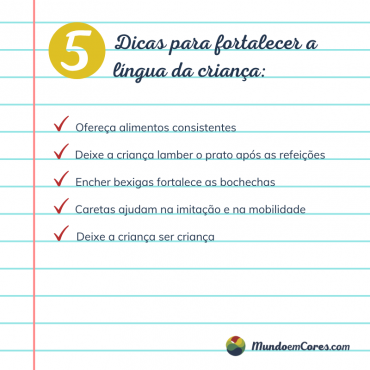 Cinco dicas para ajudar a fortalecer a língua da criança